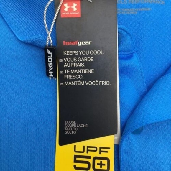 Under Armour Mens The Performance Polo Golf Polo Blue Size XL NWT - Picture 4 of 10